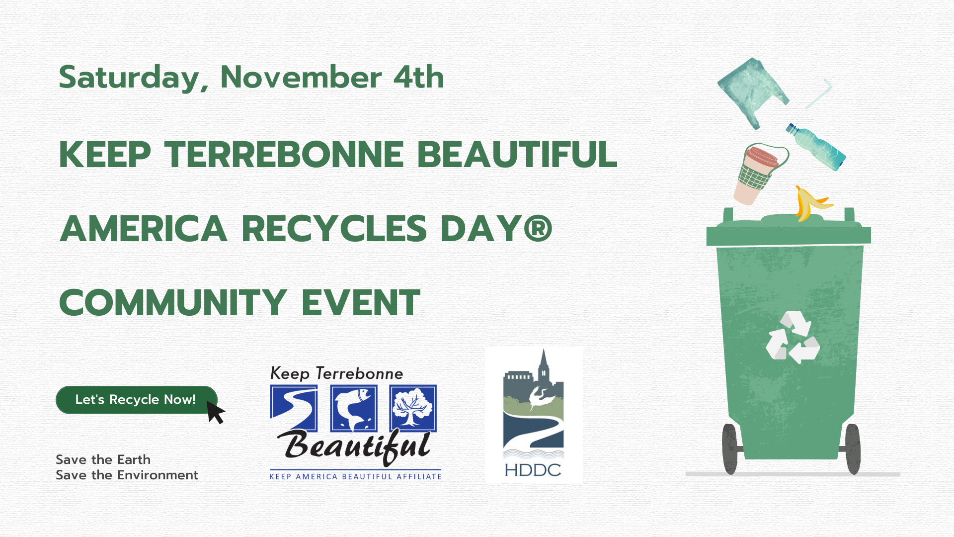 Join Us for America Recycles Day 2023 – Make a Difference in Terrebonne!