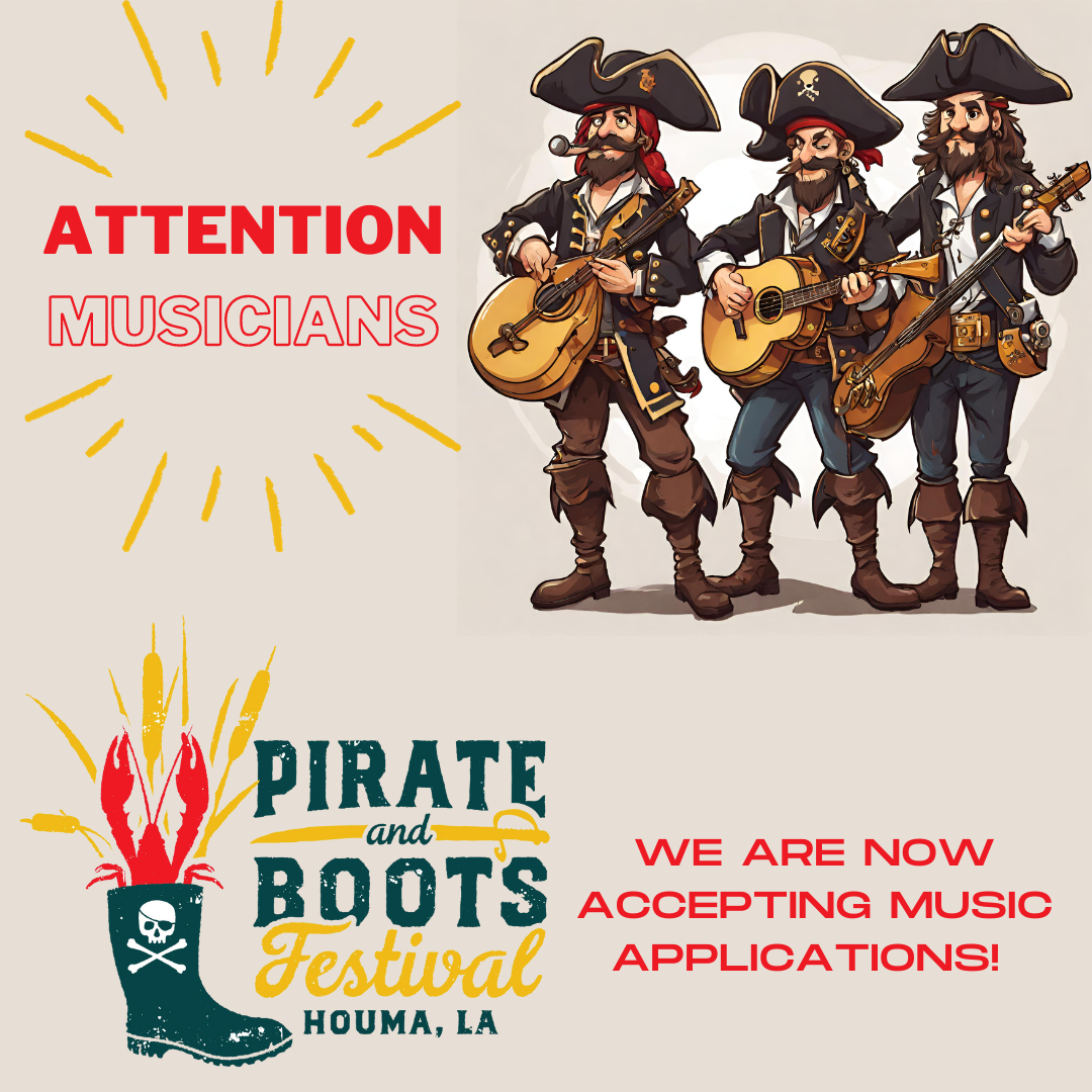 Join Us at the 2024 Pirates & Boots Festival: Calling All Musicians, Food, and Craft Vendors!