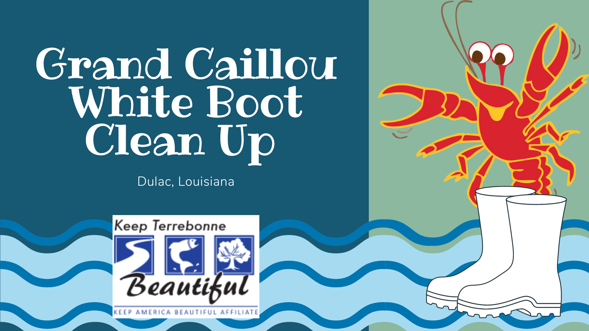 Join Us for the Keep Terrebonne Beautiful Bayou Grand Caillou White Boot Clean Up!
